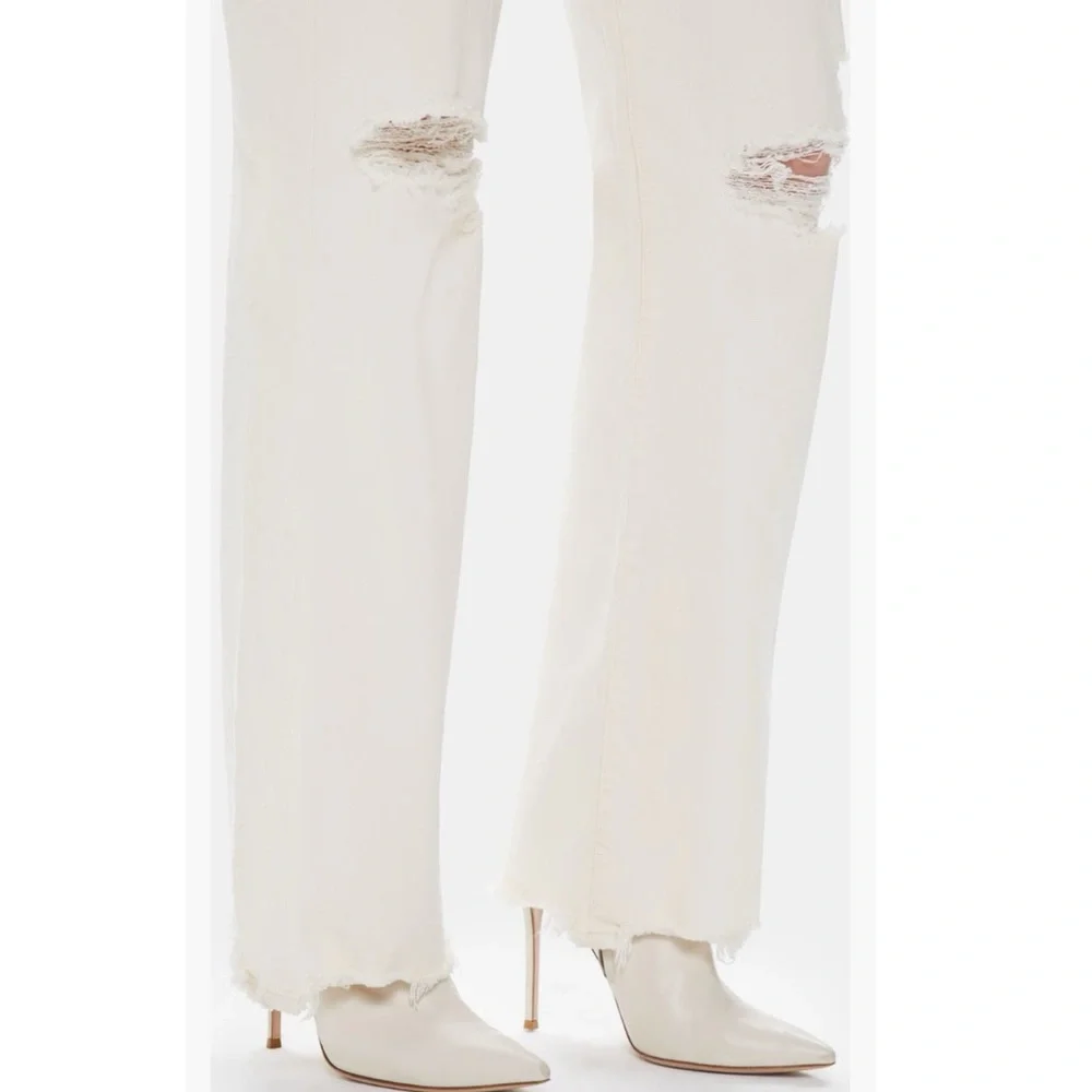 MOTHER SUPERIOR unnatural acts HIGH WAISTED TUNNEL VISION SNEAK wide leg JEANS - Picture 5 of 10